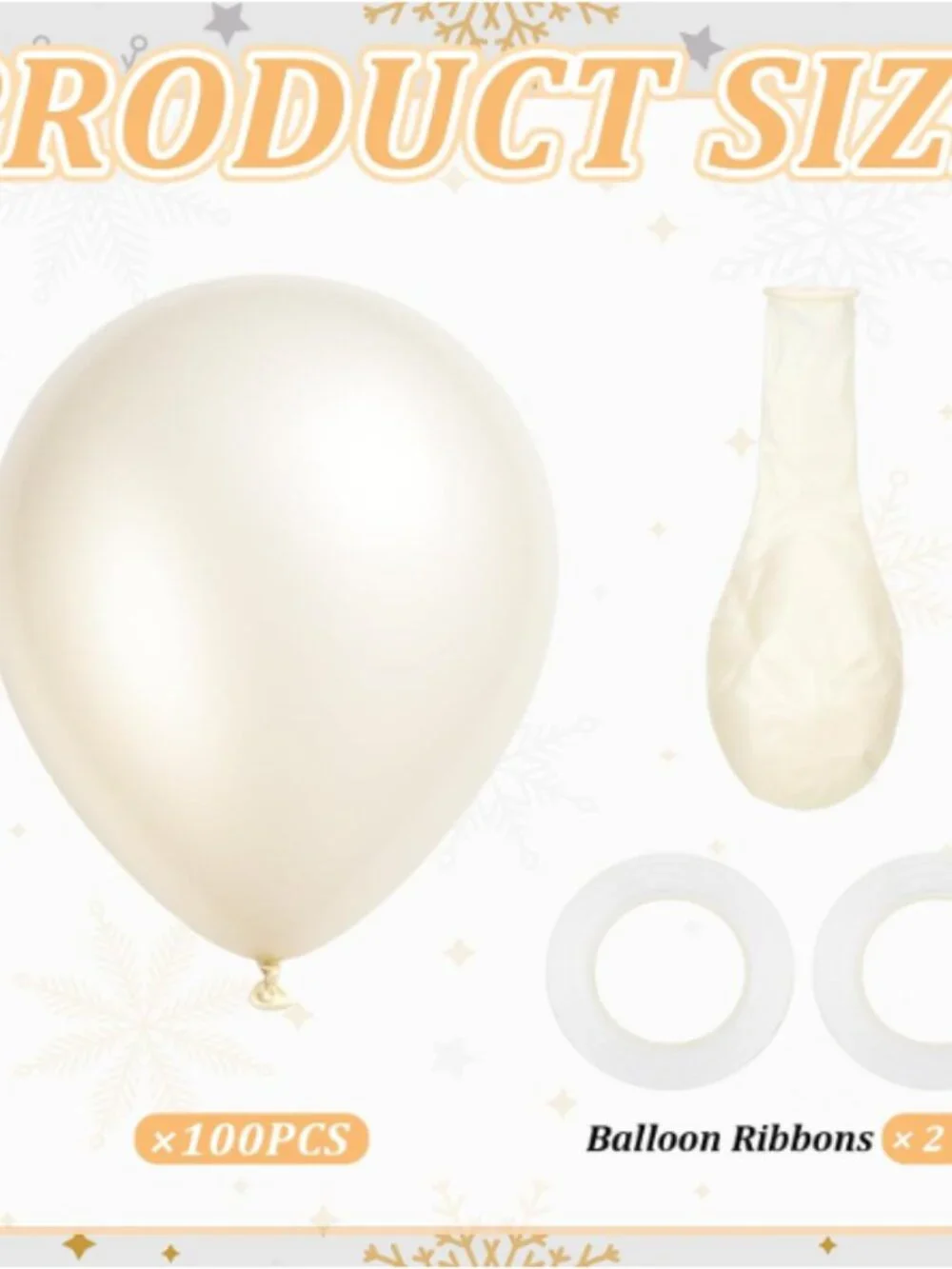 100 Pcs Pearl White Balloons 12 Inch Pearl White Latex Balloons